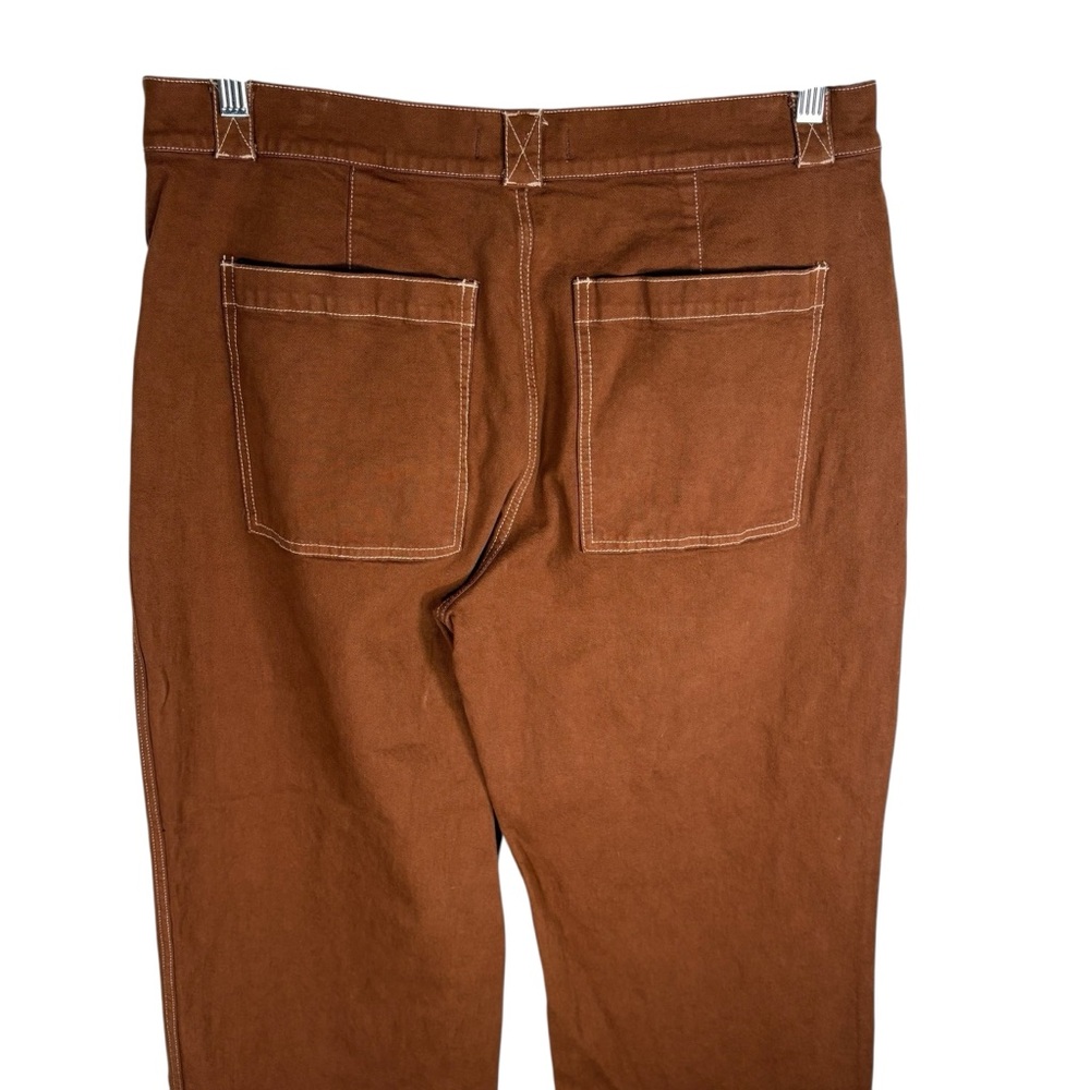 Madewell Emmett Wide Leg Chestnut Brown Trousers Womens P33 Jeans Pants Denim - Picture 8 of 10
